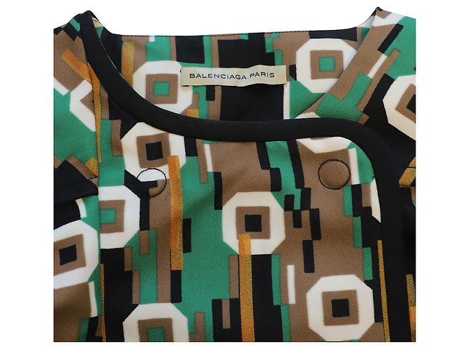 Abito stampato Balenciaga in poliestere multicolore Stampa python - vista 6