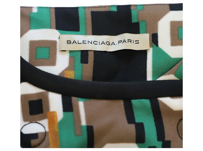 Abito stampato Balenciaga in poliestere multicolore Stampa python - vista 7