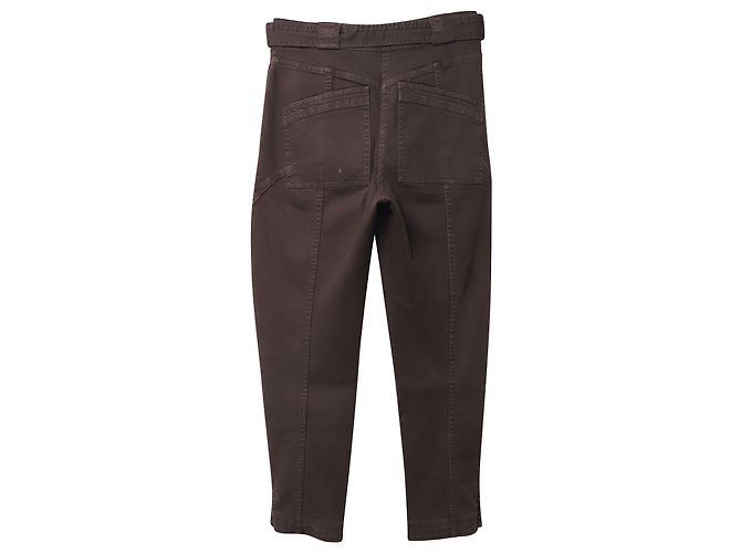 Vaqueros tapered de talle alto Carmen de Ulla Johnson en algodón marrón Castaño - vista 5