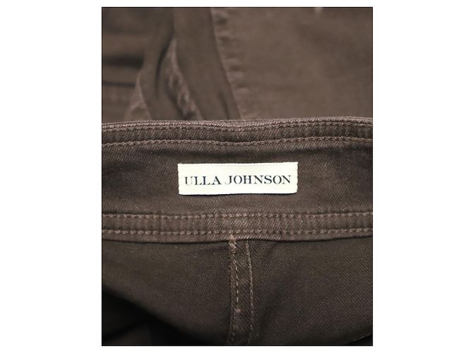 Vaqueros tapered de talle alto Carmen de Ulla Johnson en algodón marrón Castaño - vista 6