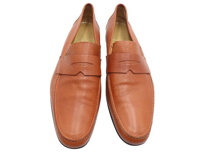 Hermès Mocassini Hermes Tokyo in pelle marrone - vista 2