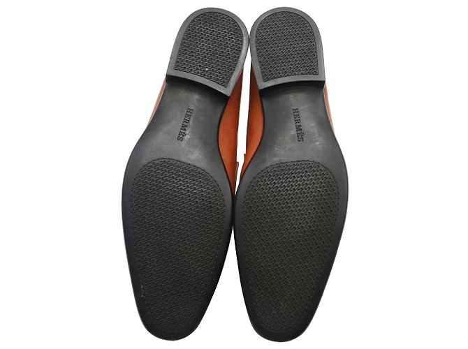 Hermès Mocassini Hermes Tokyo in pelle marrone - vista 4