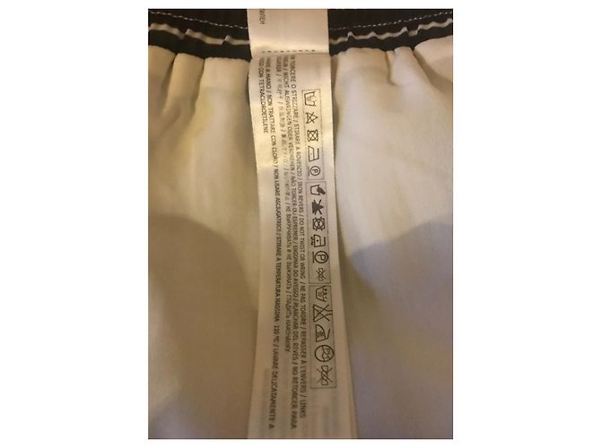Twin Set Calça listrada com paetês Preto Branco - vista 6