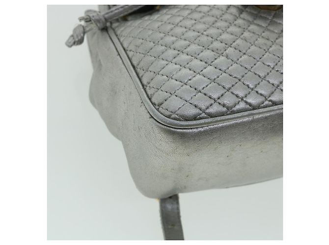 BALLY Matelasse Rucksack Leder Silber Auth am3396 - Ansicht 16