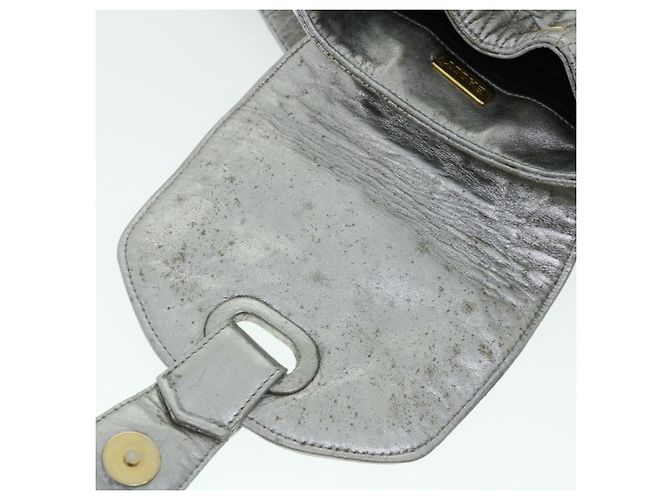 BALLY Matelasse Rucksack Leder Silber Auth am3396 - Ansicht 9