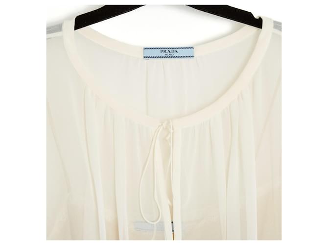 Prada ELFENBEIN HELL SEIDE DE38/40 Roh - Ansicht 4