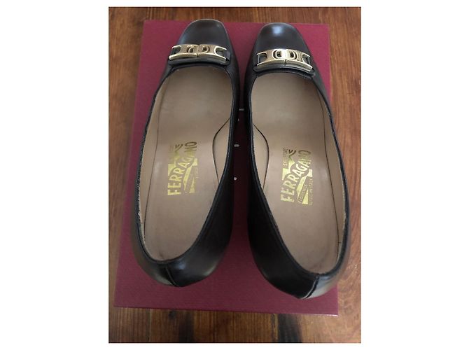 Mocassini Salvatore Ferragamo in pelle marrone - vista 7