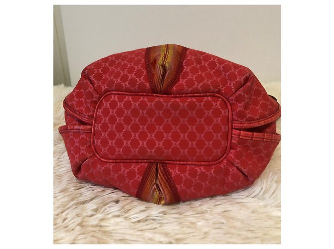 Celine Daoust Borsa a mano Celine Macadam in tela rossa Rosso - vista 3