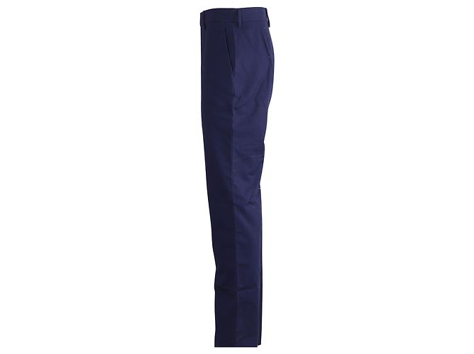 Pantaloni Balenciaga Taglio Dritto in Cotone Blu Navy - vista 2