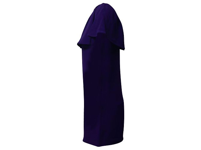 Mini abito Miu Miu con scollo a barchetta in acetato viola Porpora - vista 3