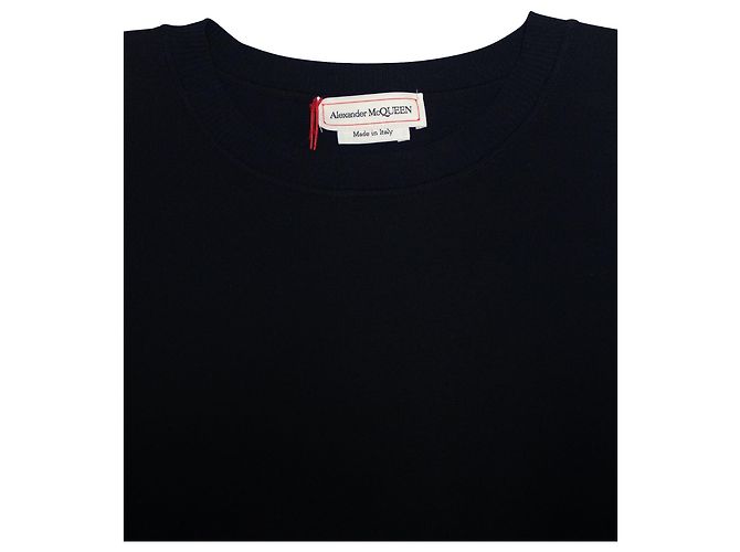 Abito Alexander McQueen Pintuck Zip in lana nera Nero - vista 6