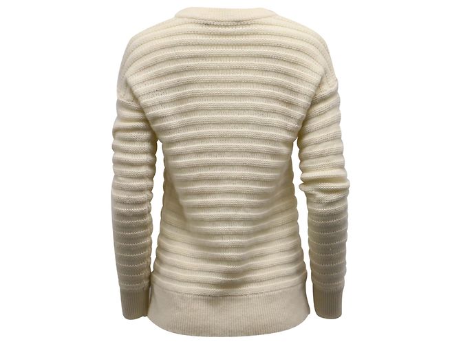 Theory Novelty Stripe Sweater aus beigem Kaschmir - Ansicht 3