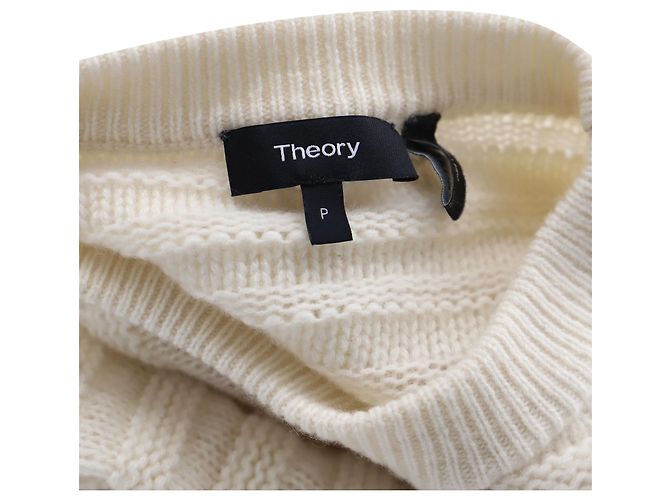 Theory Novelty Stripe Sweater aus beigem Kaschmir - Ansicht 4