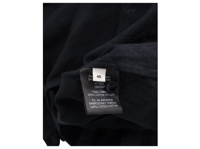 Blusa Isabel Marant Etoile con botones en la parte delantera de algodón negro - vista 5