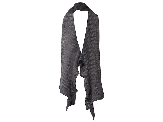 Missoni Strickschal aus grauem Kaschmir - Ansicht 2
