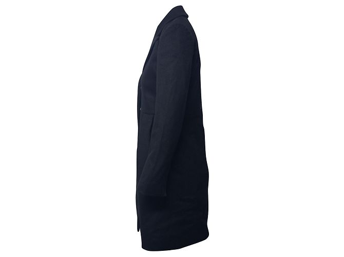 Abrigo Gucci con Cuello de Solapa de Pico en Cupro Negro - vista 2