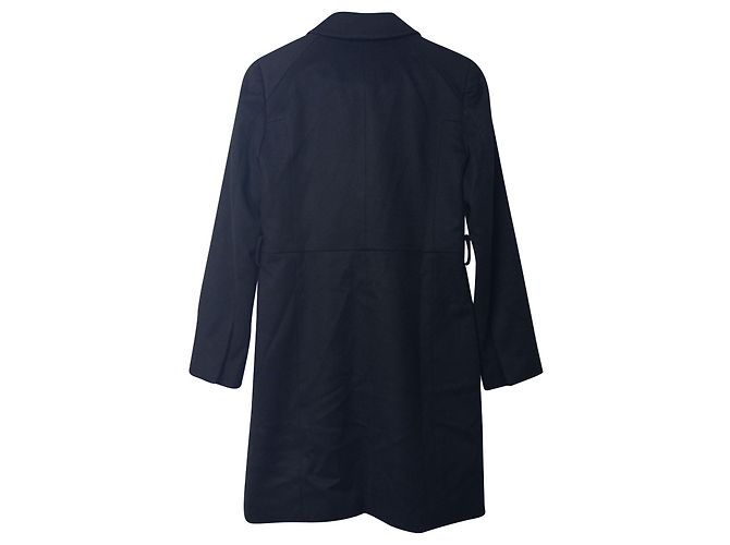 Abrigo Gucci con Cuello de Solapa de Pico en Cupro Negro - vista 5