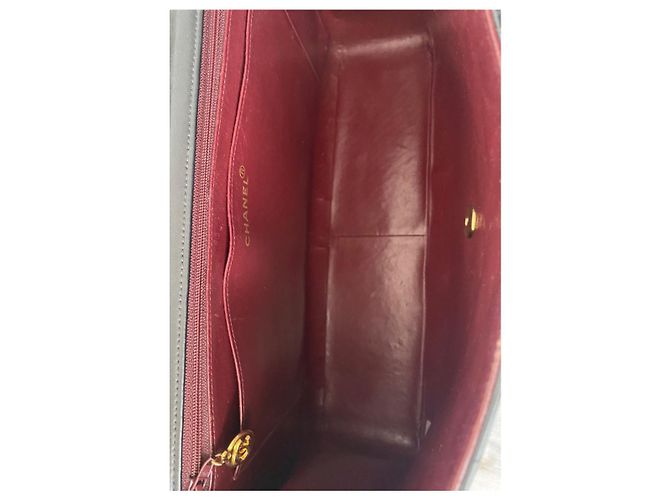 Borsa Chanel Timeless Jumbo in pelle d'agnello nera Nero - vista 7