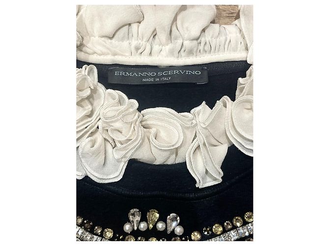Ermanno Scervino pullover with removable collar and crystals - view 4