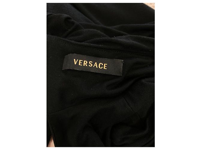 Autre Marque abito nero rayon e misto lana senza maniche Chiusura con zip scollo - vista 8