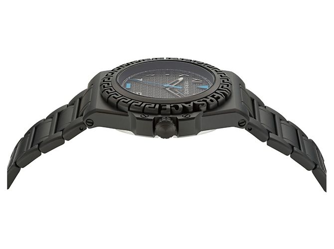 Relógio com pulseira Versace Greca Reaction Preto - vista 2