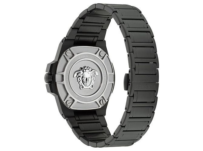 Relógio com pulseira Versace Greca Reaction Preto - vista 3