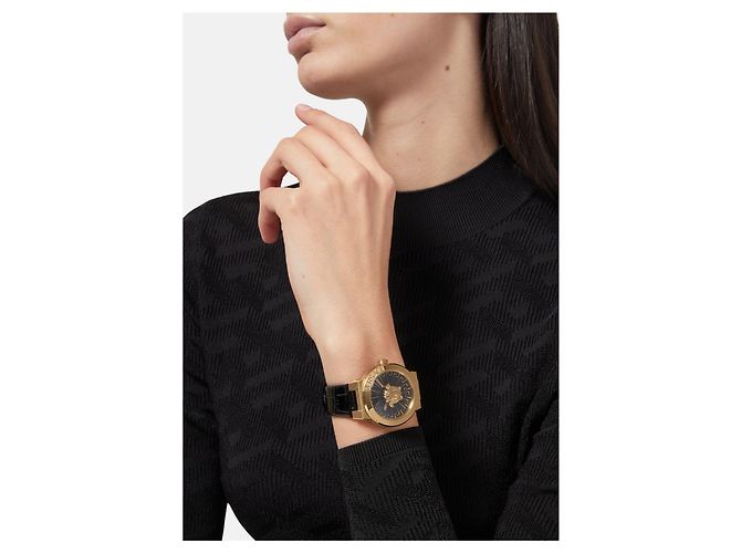 Versace Medusa Infinite Lederuhr Golden Metallisch - Ansicht 5