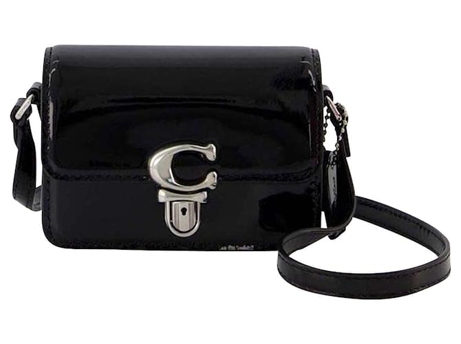 Coach Studio 12 Bag in Black Patent Leather ref.732267 - Joli Closet