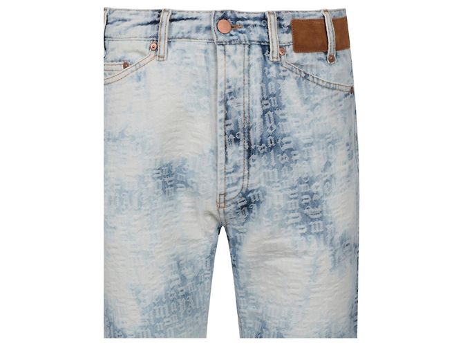Jeans Palm Angels com monograma - vista 3