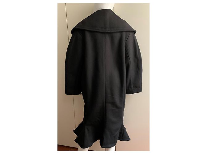 Jacquemus Abrigo oversize de lana negra Negro - vista 10