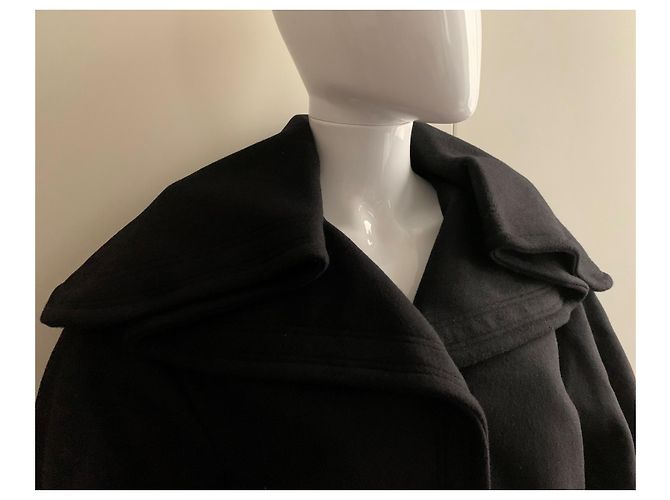 Jacquemus Abrigo oversize de lana negra Negro - vista 12