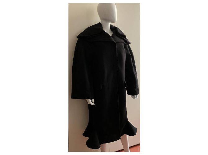 Jacquemus Abrigo oversize de lana negra Negro - vista 13