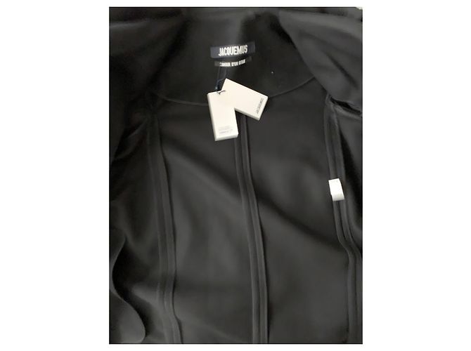 Jacquemus Abrigo oversize de lana negra Negro - vista 3