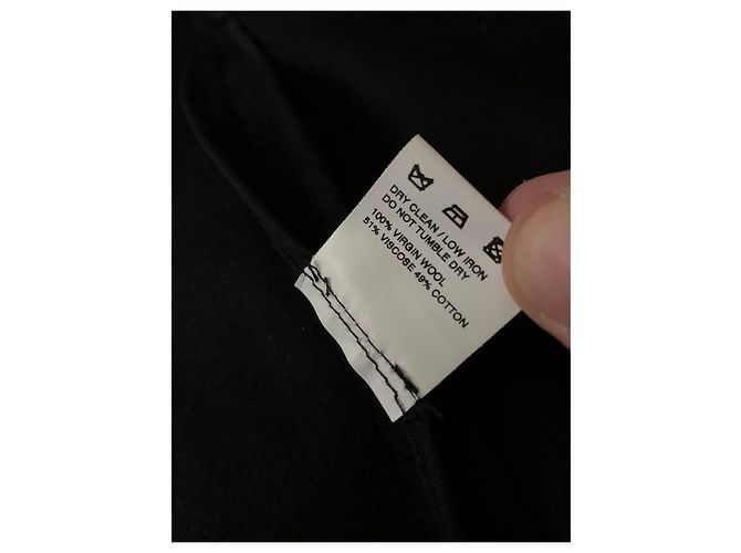 Jacquemus Abrigo oversize de lana negra Negro - vista 7
