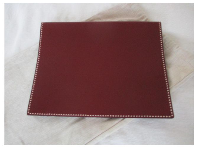 Hermès Protector semanal piel burdeos. - vista 4