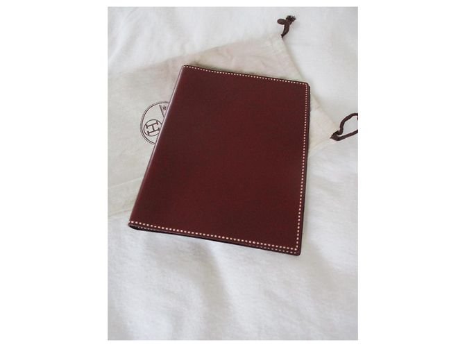 Hermès Protector semanal piel burdeos. - vista 5