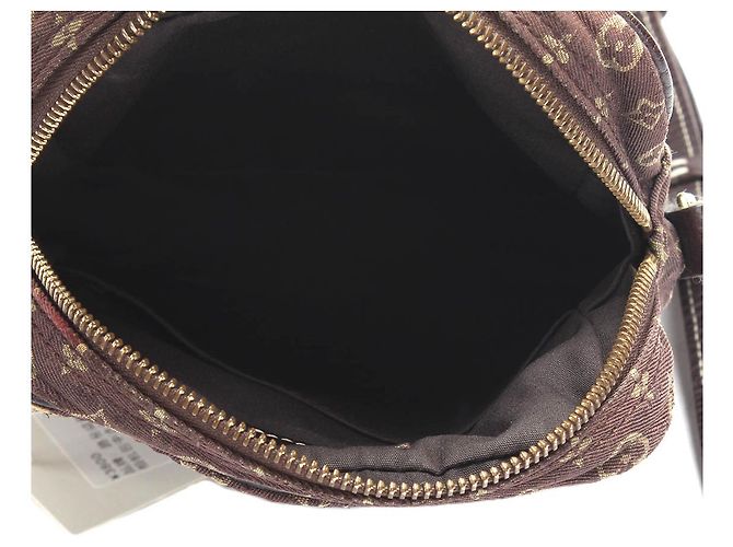 Borsa a spalla Louis Vuitton Monogram Mini Lin Danube in buone condizioni Marrone - vista 10