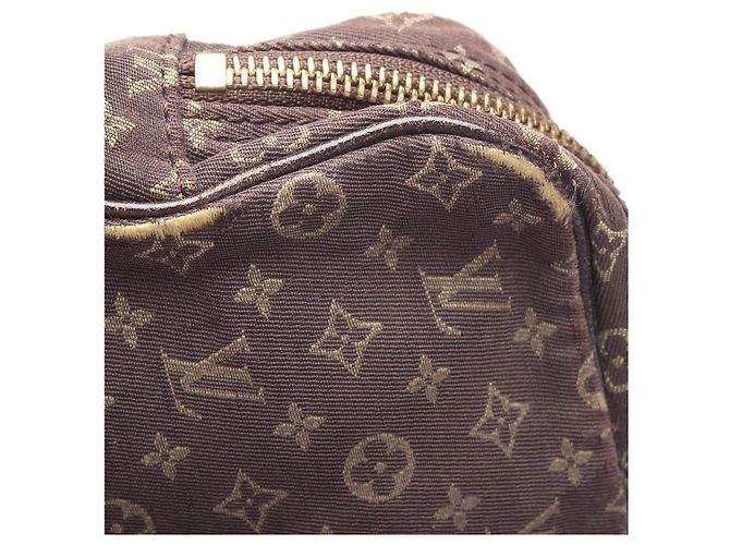 Borsa a spalla Louis Vuitton Monogram Mini Lin Danube in buone condizioni Marrone - vista 13