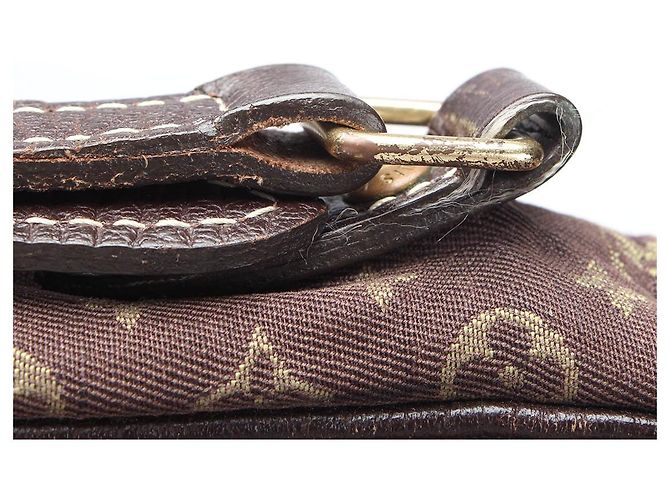 Borsa a spalla Louis Vuitton Monogram Mini Lin Danube in buone condizioni Marrone - vista 14