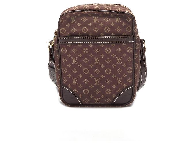 Borsa a spalla Louis Vuitton Monogram Mini Lin Danube in buone condizioni Marrone - vista 2