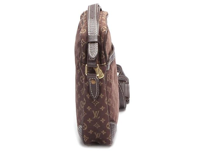 Borsa a spalla Louis Vuitton Monogram Mini Lin Danube in buone condizioni Marrone - vista 4