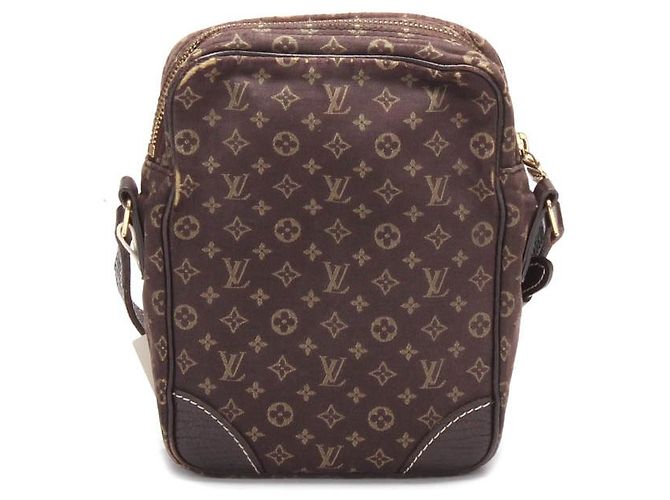 Borsa a spalla Louis Vuitton Monogram Mini Lin Danube in buone condizioni Marrone - vista 5