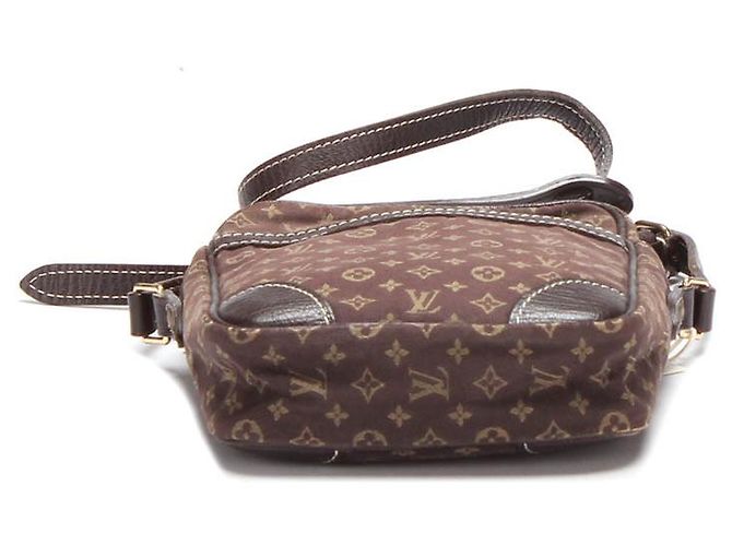 Borsa a spalla Louis Vuitton Monogram Mini Lin Danube in buone condizioni Marrone - vista 6