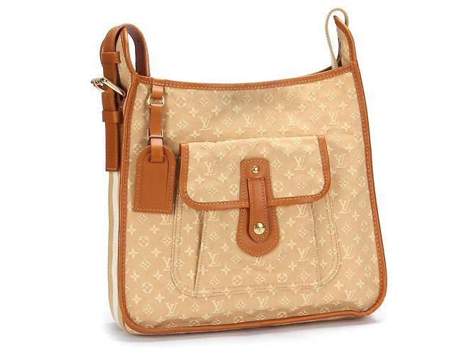 Louis Vuitton Monogram Mini Lin Mary Kate Besace Canvas Crossbody Bag Marrone - vista 3