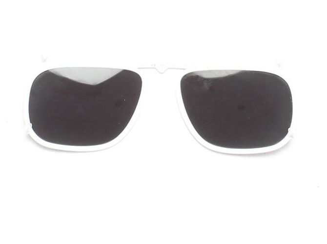 Louis Vuitton Occhiali da sole a clip con monogramma ZO1003 Bianco - vista 3