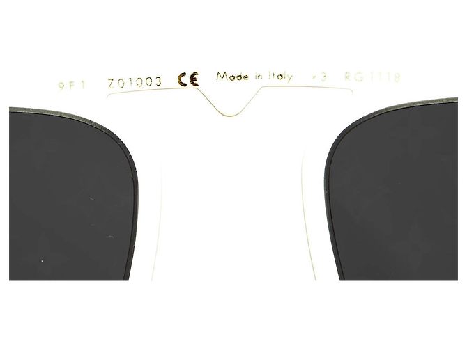 Louis Vuitton Occhiali da sole a clip con monogramma ZO1003 Bianco - vista 4
