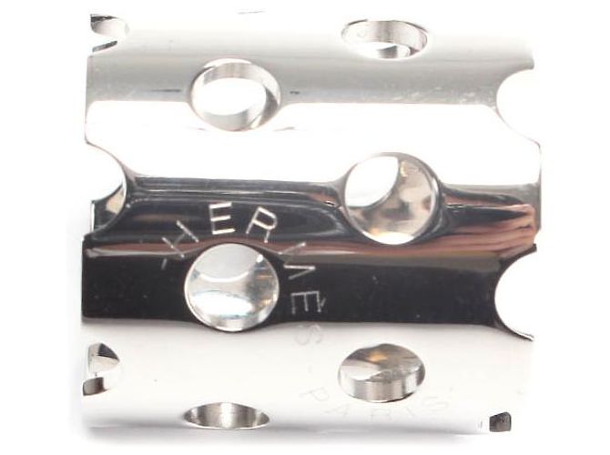 Hermès Hermes Perfore Schal Ring Metallring in ausgezeichnetem Zustand Silber - Ansicht 4