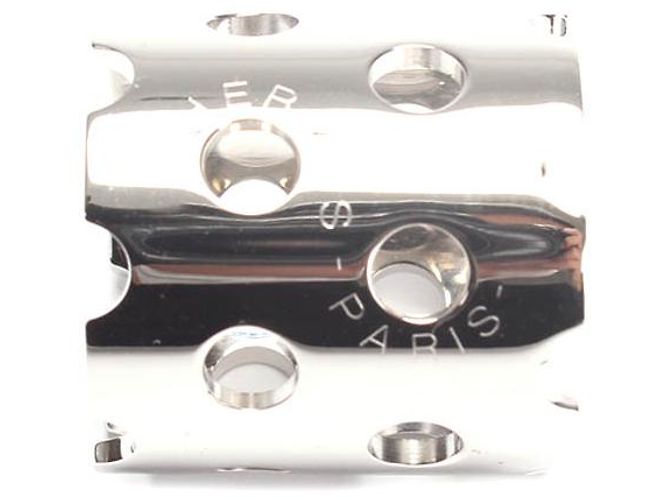 Hermès Hermes Perfore Schal Ring Metallring in ausgezeichnetem Zustand Silber - Ansicht 5