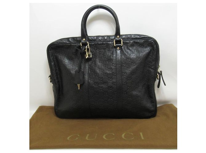 Porte-documents en cuir Guccissima - vue 7