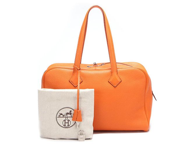 Victoria Hermès Clemente Vittoria II 35 Borsa Arancione - vista 12
